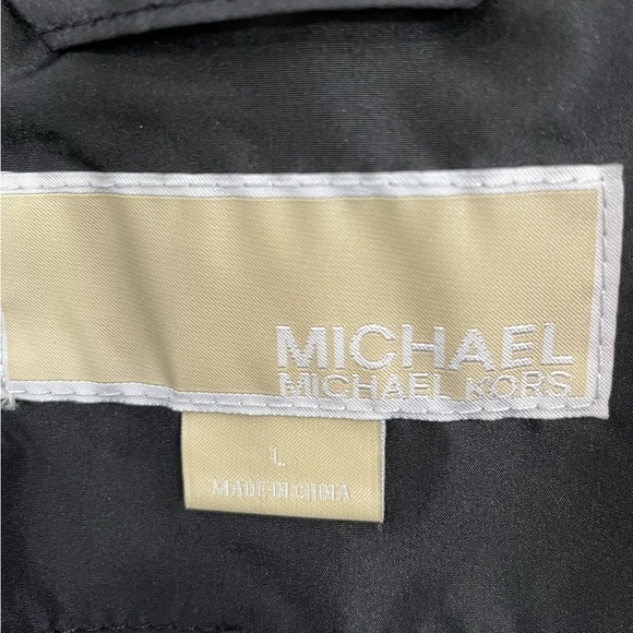 NEW Michael Kors Jacket Coat Blue Black Size Large - Picture 10 of 10